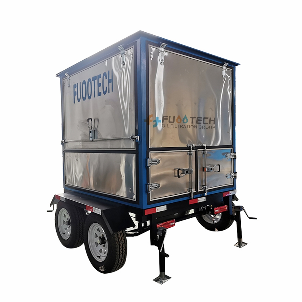 FUOOTECH 15000 LPH ZYD-T-O-250 Fully Enclosed Type Double-stage Vacuum Transformer Oil Filtration Machine