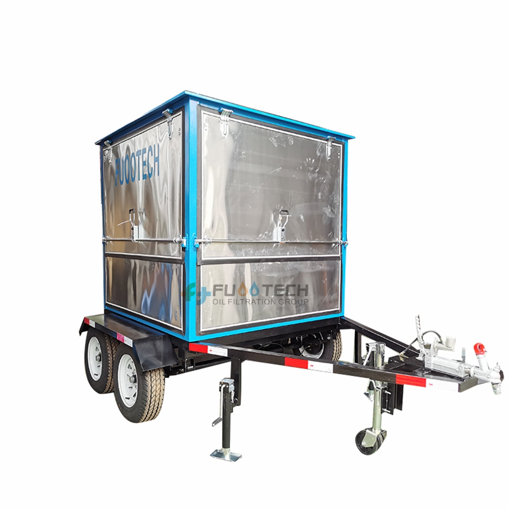 FUOOTECH 6000 LPH ZYD-T-O-100 Portable Double-stage Vacuum Transformer Oil Purifier