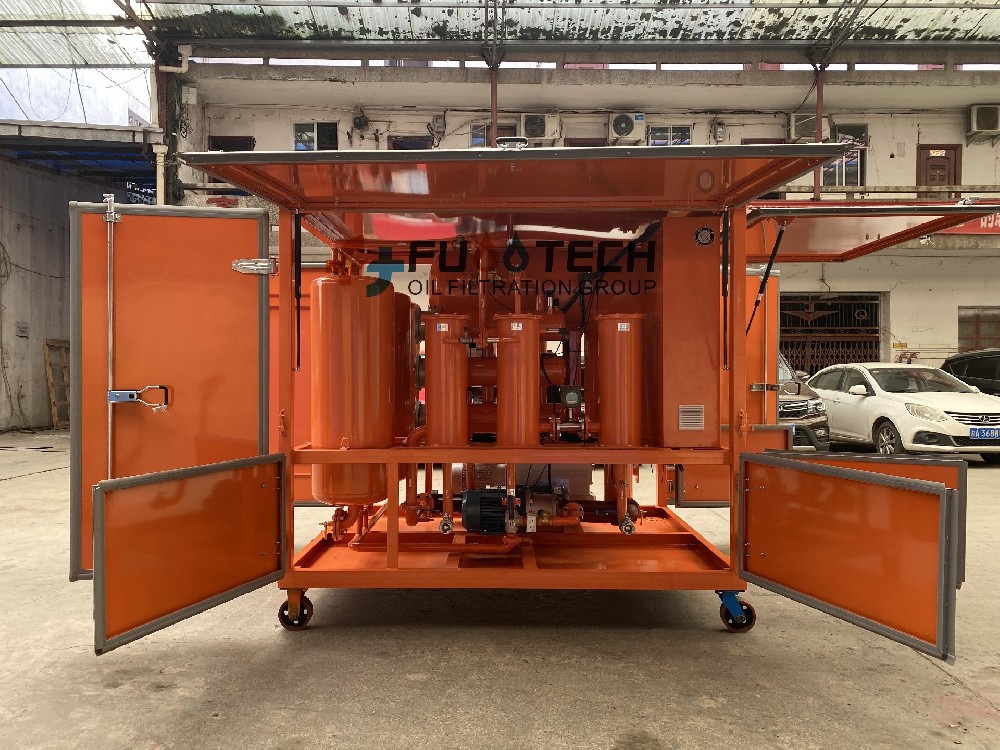 FUOOTECH 9000 LPH ZYD-I-150 Series Double-stage High Vacuum Transformer Oil Purification & Regeneration Machine