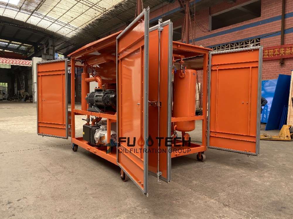 FUOOTECH 12000 LPH ZYD-I-200 Series Double-stage High Vacuum Transformer Oil Purification & Regeneration Machine